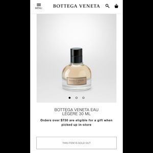 BOTTEGA VENETA Eau Legere 30 mL *like new*